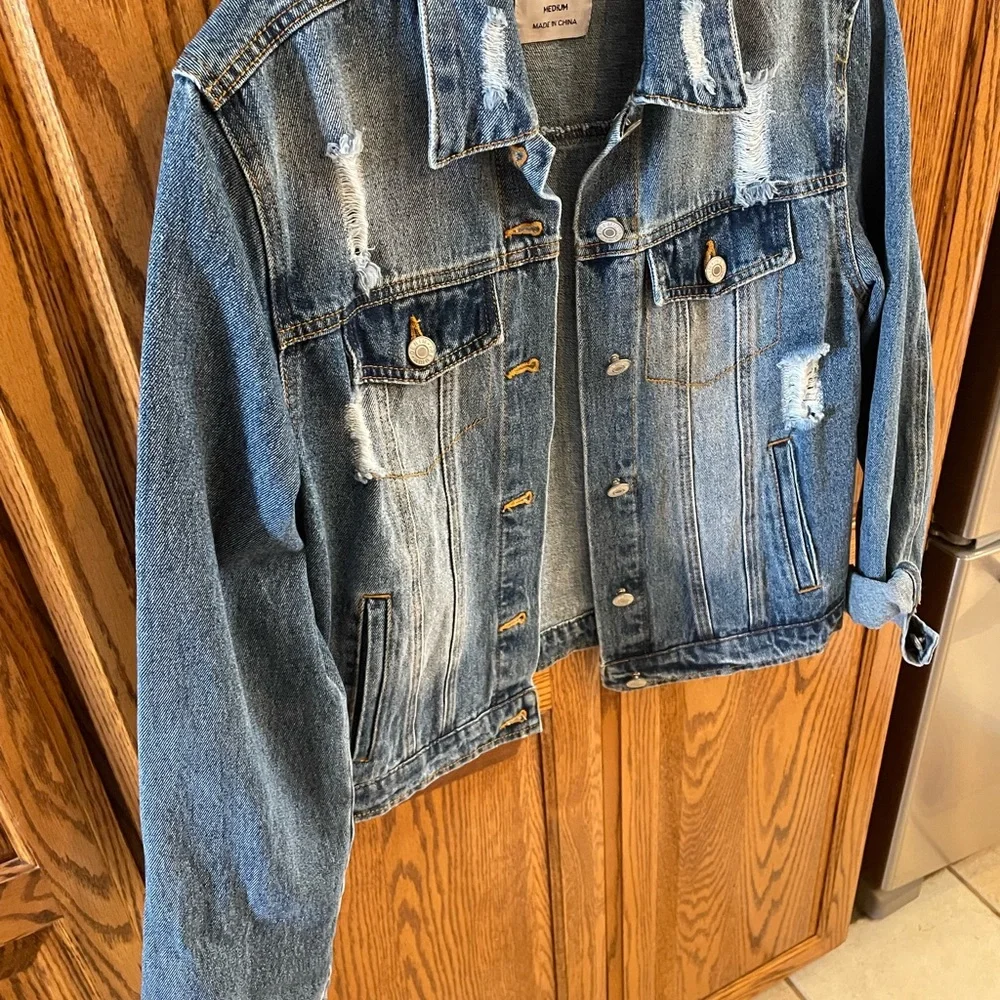 Love Tree Medium Blue Denim Jacket - Picture 5 of 8